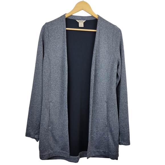 Duluth Trading Co True Masterfleece Cardigan Size XS Gray Open Front Thumbholes - Picture 4 of 11